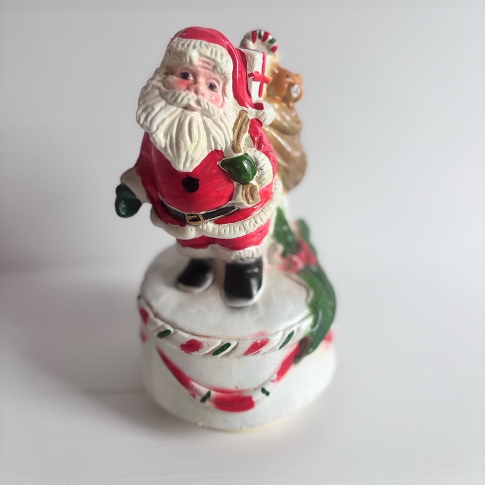 Vintage Musical Santa Figurine Plays Christmas Song 7 Inch
